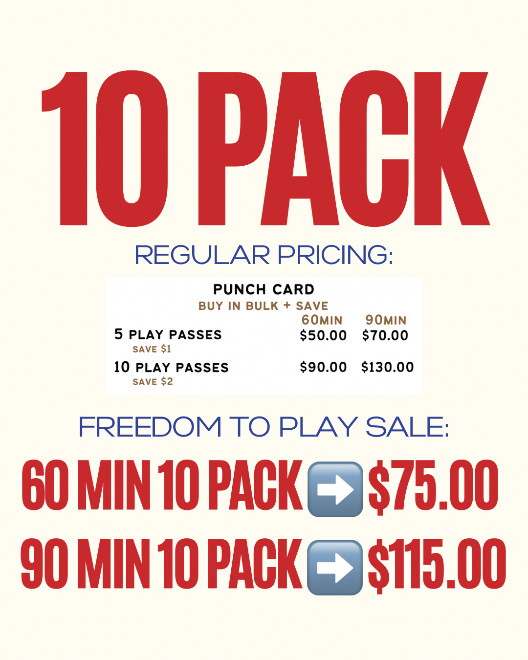 Freedom To Play Sale